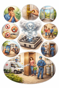 Инфографика обращения с газовыми приборами